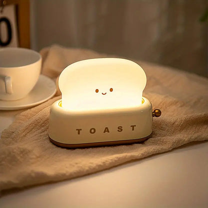Kawaii Toast Bedside Lamp – LED Lighting for a Cozy Atmosphere