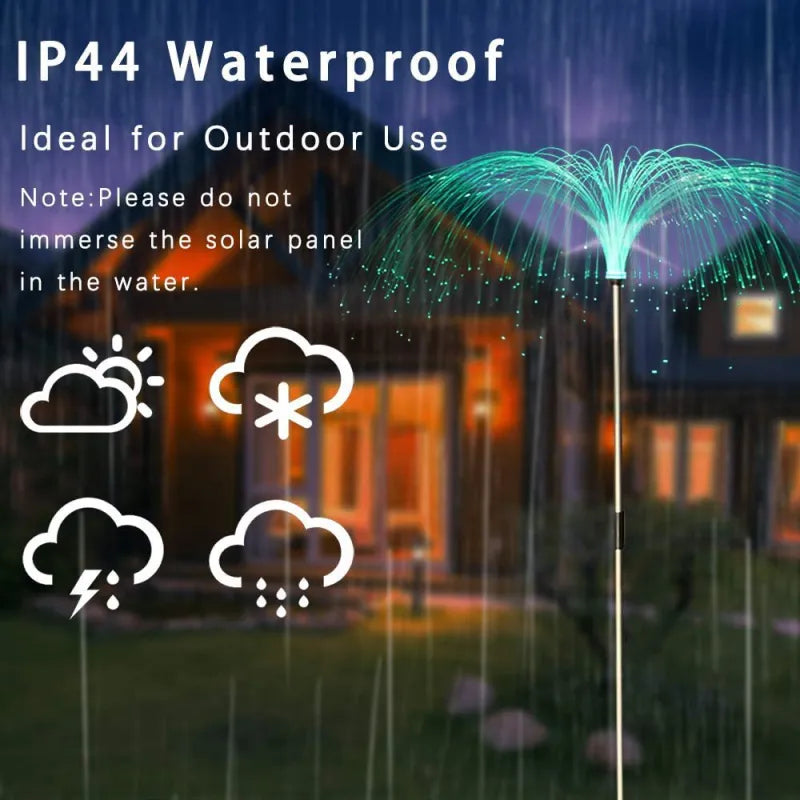 Solar LED Garden Light with Color-Changing Effects – Firework-Style Lawn Lighting for Gardens, Patios, and Outdoor Spaces