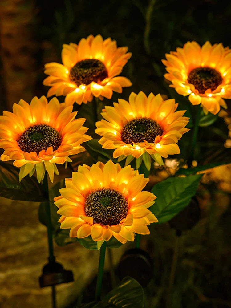 Waterproof Solar Sunflower Lamp for Garden & Patio – Decorative Outdoor Lighting with Solar Power
