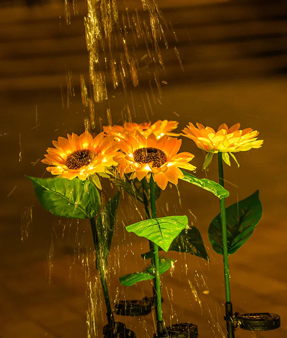 Waterproof Solar Sunflower Lamp for Garden & Patio – Decorative Outdoor Lighting with Solar Power
