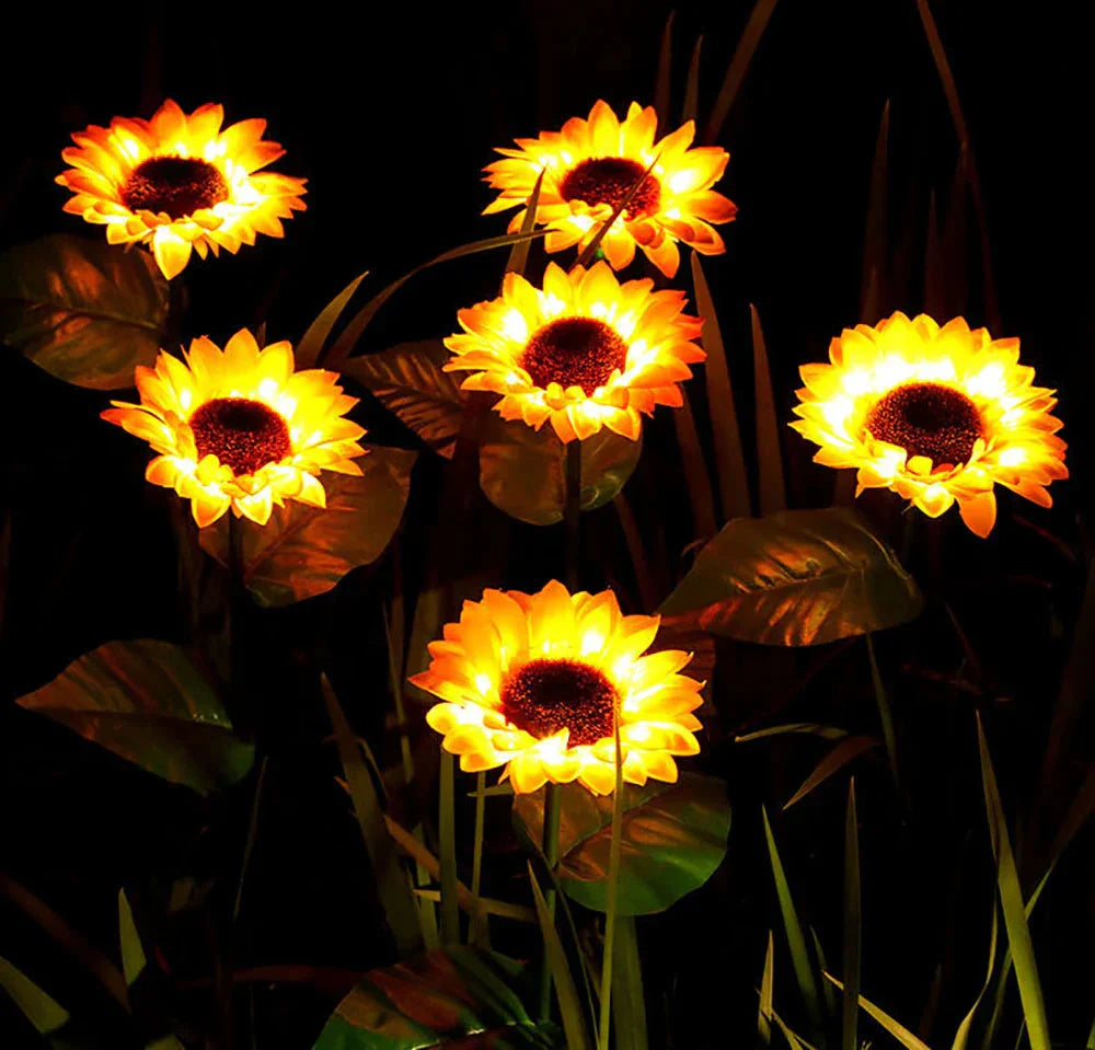 Waterproof Solar Sunflower Lamp for Garden & Patio – Decorative Outdoor Lighting with Solar Power