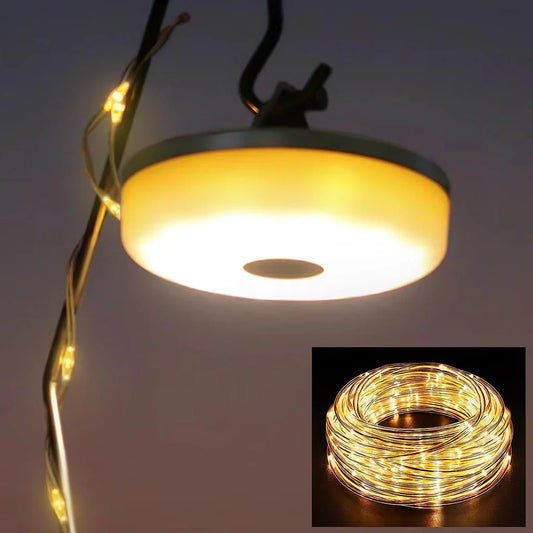 Compact Aurora String Lights with USB Charging and Flexible Light Distribution
