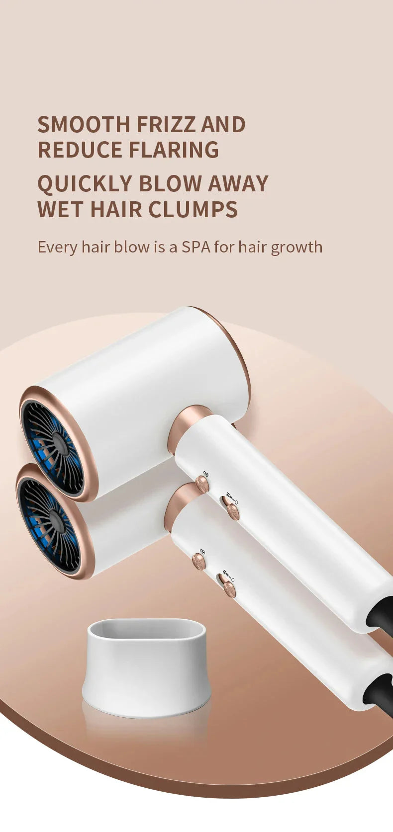 Powerful 2400W Hair Dryer – Warm and Cold Air for Perfect Styling
