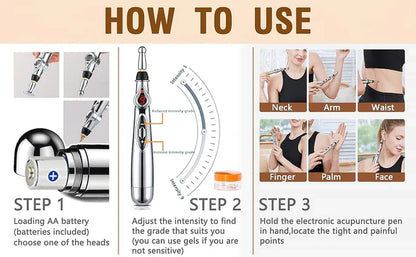 Pain-Relieving Acupuncture Pen – Electronic Meridian Massage Device