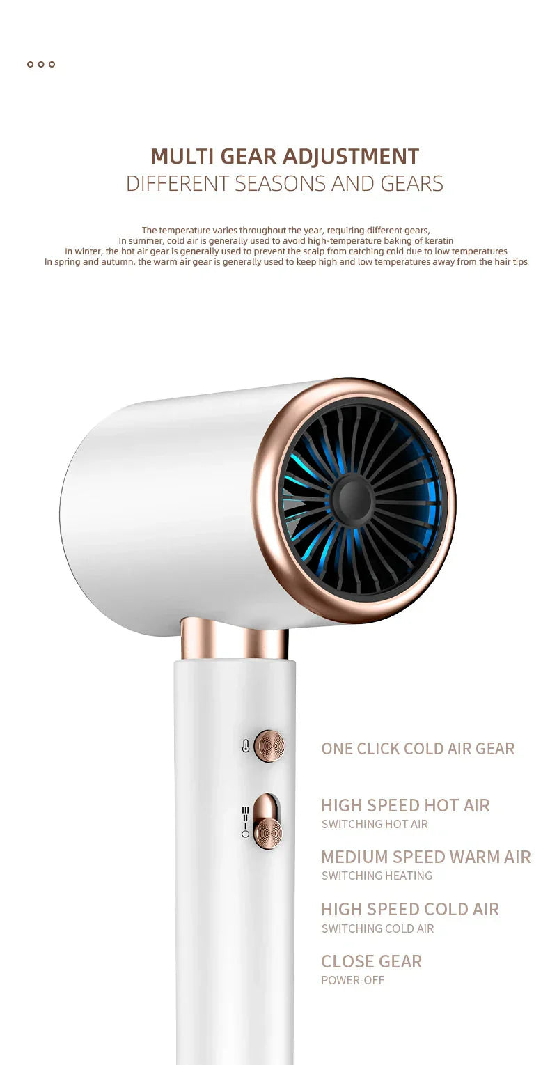 Powerful 2400W Hair Dryer – Warm and Cold Air for Perfect Styling