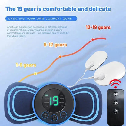 Electric Neck Massage Device with Pads for Relaxation