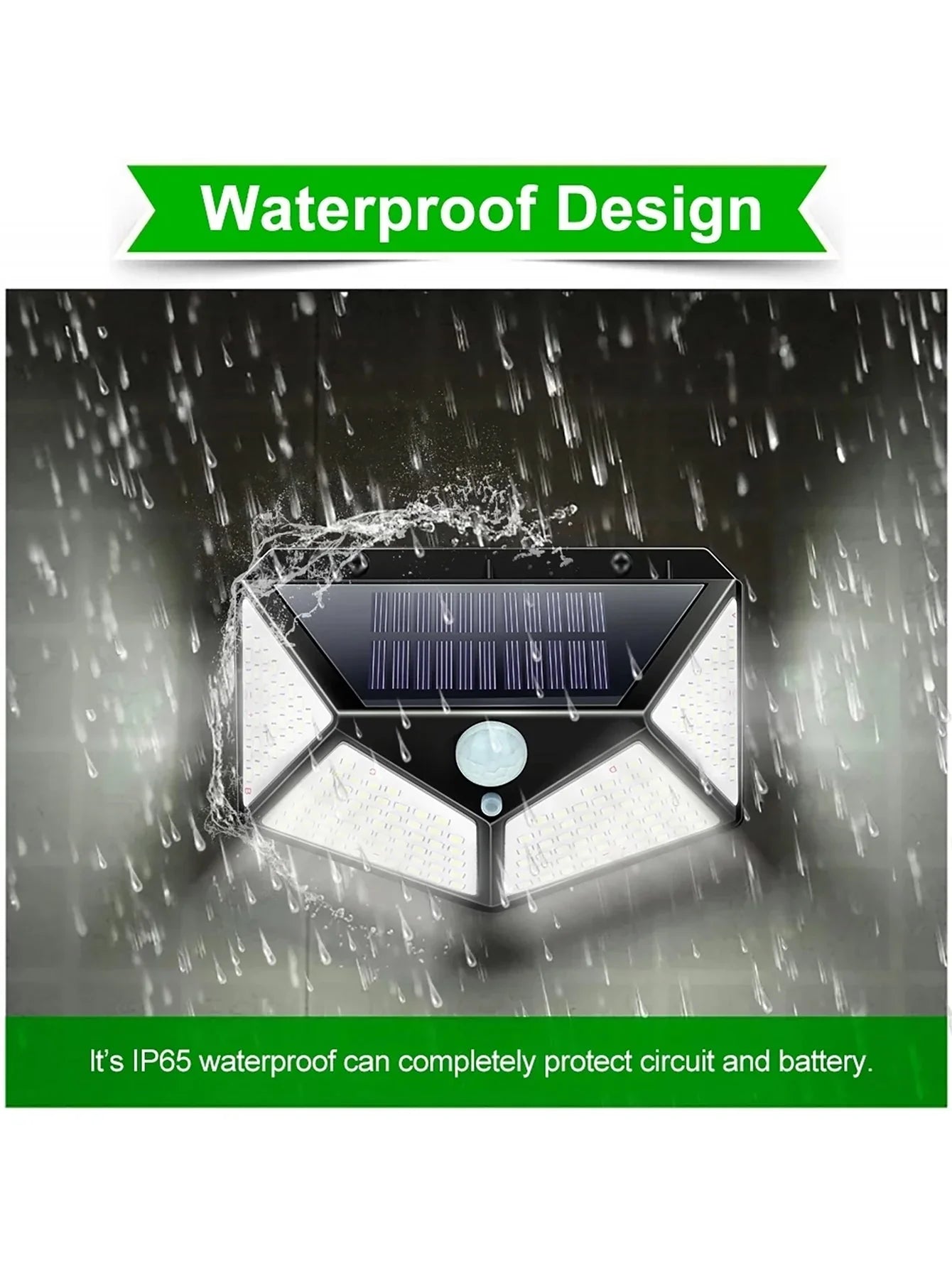 Solar LED Wall Light – With Motion Sensor and IP65 Weather Protection