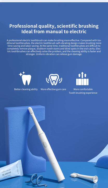 Electric Sonic Toothbrush – Deep Cleaning, Waterproof & USB Rechargeable