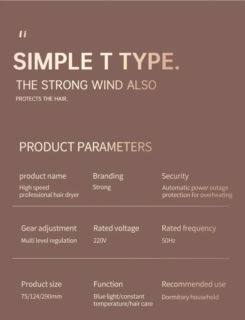 Powerful 2400W Hair Dryer – Warm and Cold Air for Perfect Styling