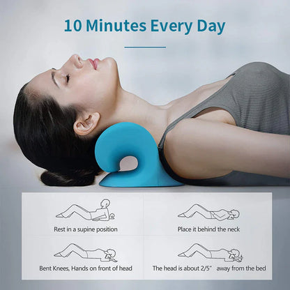Ergonomic Neck Stretcher Traction Pillow – Relaxation & Spinal Alignment for Neck & Shoulders