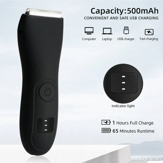 Skin-Friendly Body Hair Trimmer with Precision Cutting Head
