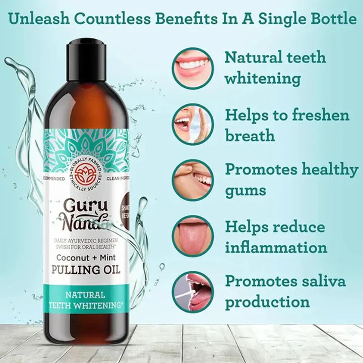 COCOMINT Oil Pulling Mouthwash – 7 Essential Oils and Vitamins for Healthy Teeth & Fresh Breath