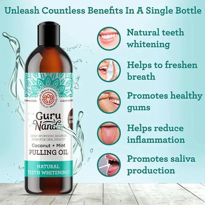 COCOMINT Oil Pulling Mouthwash – 7 Essential Oils and Vitamins for Healthy Teeth & Fresh Breath