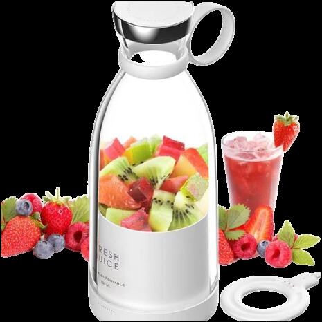 Portable Smoothie Blender with Fruit Container and Drinking Lid for On the Go