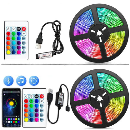 Color-Changing LED Strip with USB Connection for Ambient Lighting