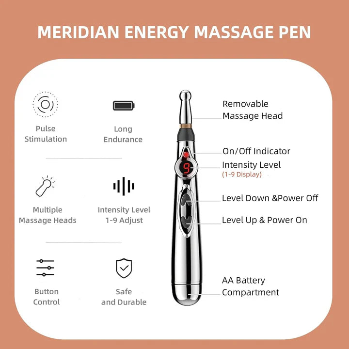 Pain-Relieving Acupuncture Pen – Electronic Meridian Massage Device