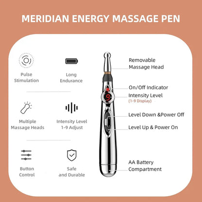 Pain-Relieving Acupuncture Pen – Electronic Meridian Massage Device