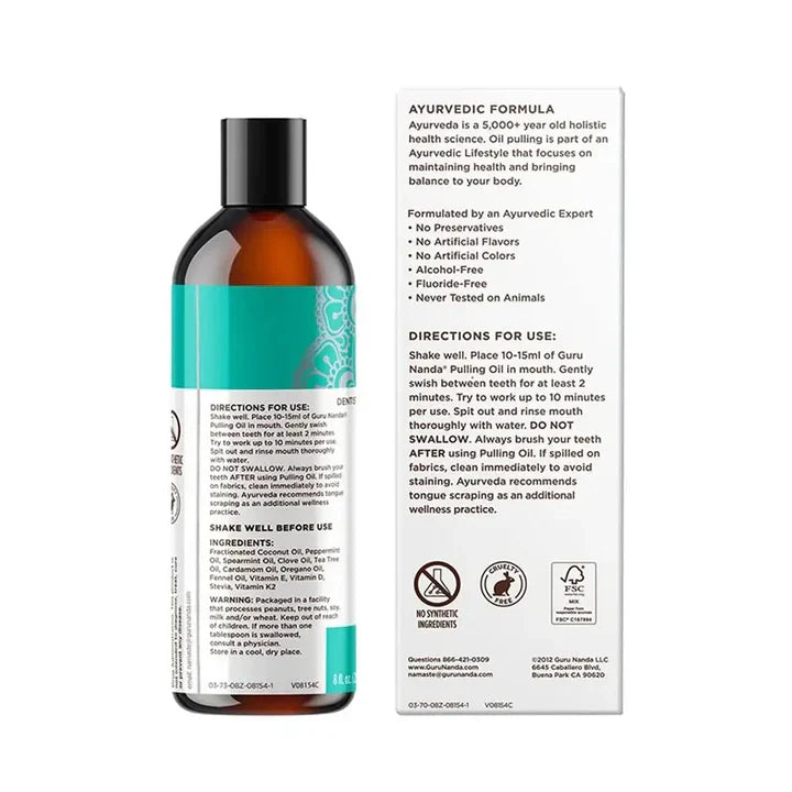 COCOMINT Oil Pulling Mouthwash – 7 Essential Oils and Vitamins for Healthy Teeth & Fresh Breath