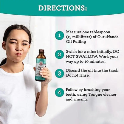 COCOMINT Oil Pulling Mouthwash – 7 Essential Oils and Vitamins for Healthy Teeth & Fresh Breath