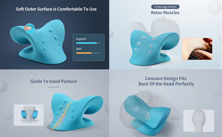 Ergonomic Neck Stretcher Traction Pillow – Relaxation & Spinal Alignment for Neck & Shoulders