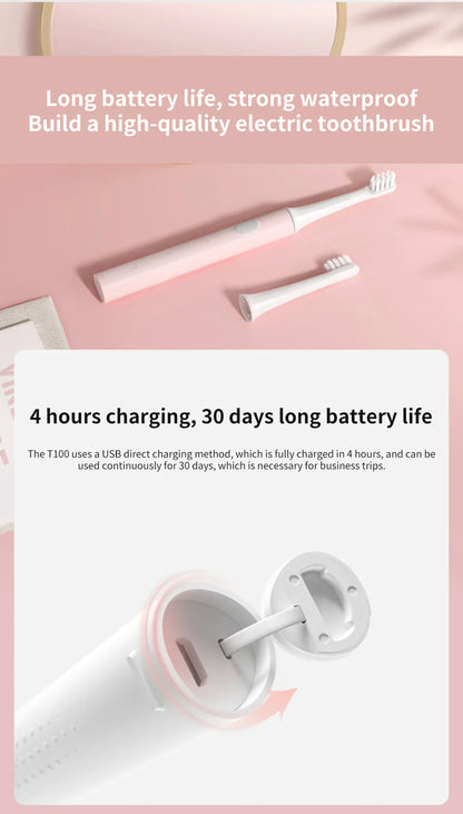 Electric Sonic Toothbrush – Deep Cleaning, Waterproof & USB Rechargeable