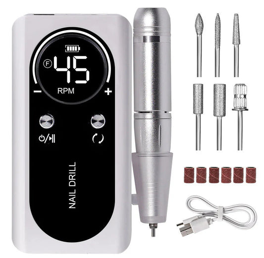 Electric Nail Drill 45000RPM – Quiet Design for Professional Use