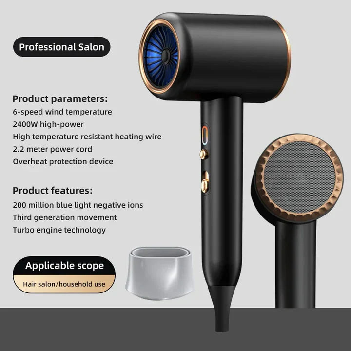 Powerful 2400W Hair Dryer – Warm and Cold Air for Perfect Styling
