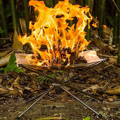 Portable Fire Pit – Foldable Fire Stand for Camping and Outdoor Use