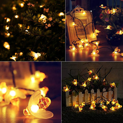 Solar Bee String Lights – LED Garden Lighting for Outdoor Areas and Terraces