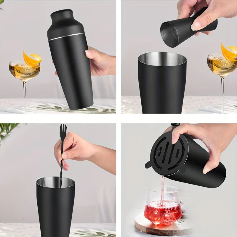 Premium Stainless Steel Cocktail Set – Complete Bartender Set for Stylish Drinks