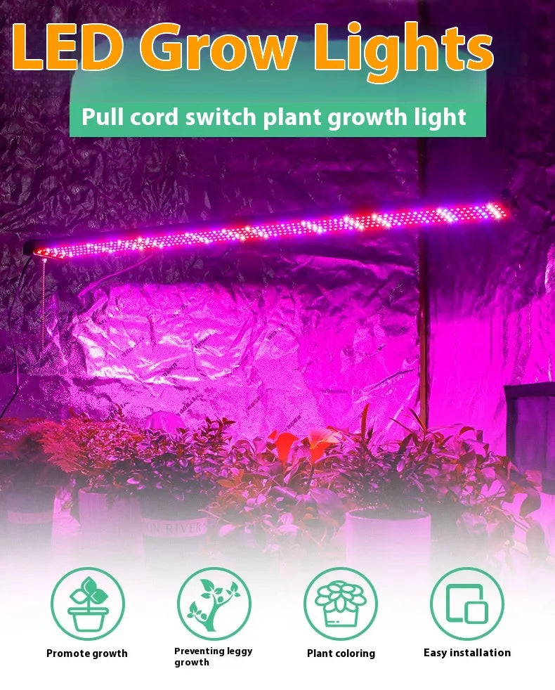 Full-Spectrum LED Plant Grow Light for Optimal Growth – With Pull Switch for Flexibility