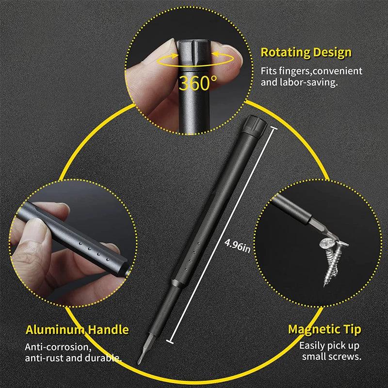 Precision Screwdriver Set with 24 Bits for Precision Mechanics and Repairs