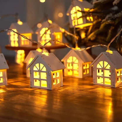 Mini House LED String Lights – Festive Decorative Lighting for Indoor Spaces