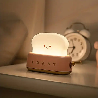 Kawaii Toast Bedside Lamp – LED Lighting for a Cozy Atmosphere