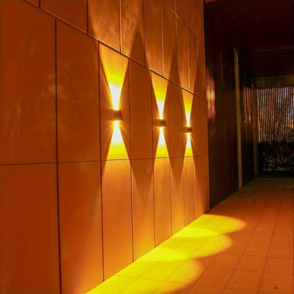 Modern LED Outdoor Wall Light with Dual Lighting – Weatherproof Wall Lamp for House Facade and Garden