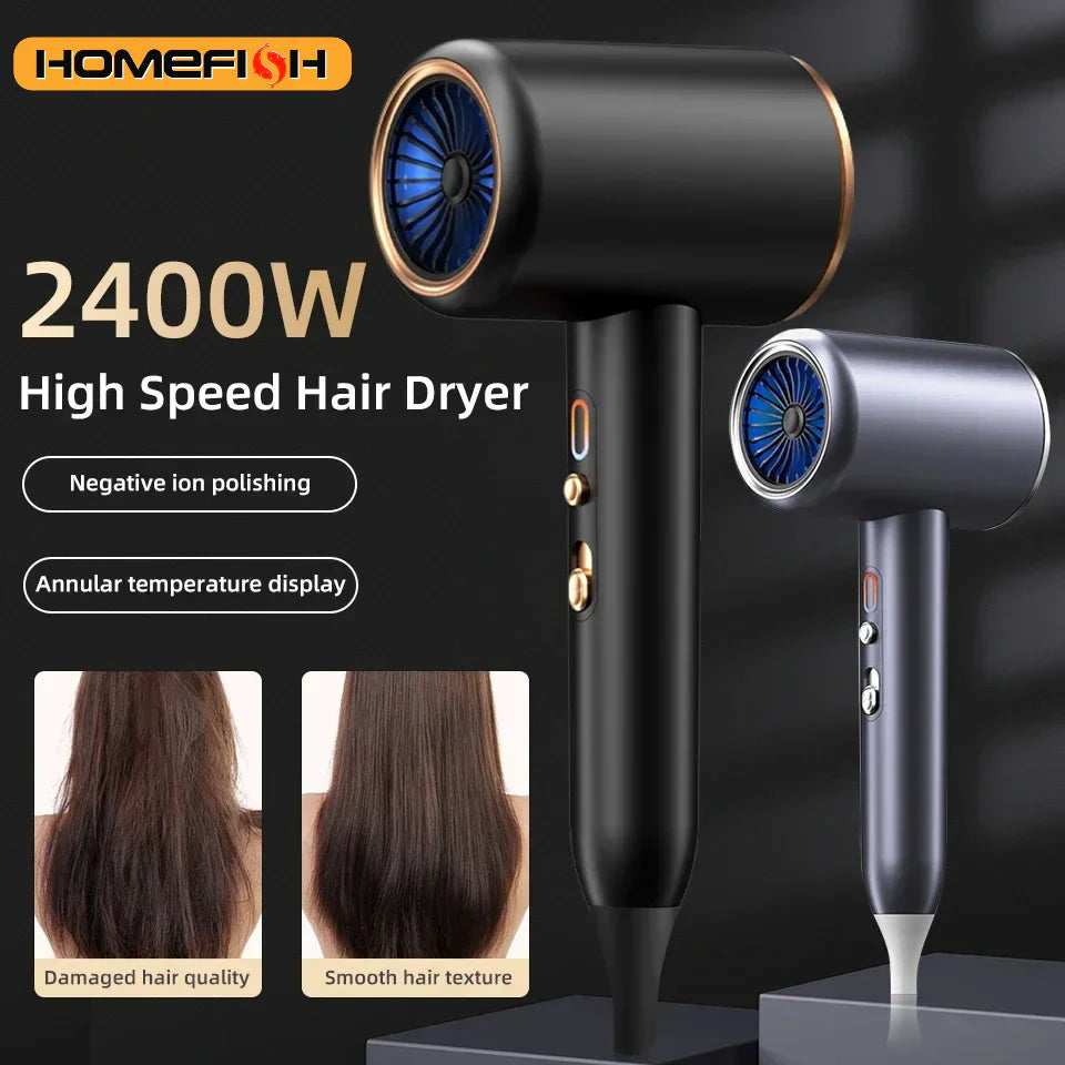 Powerful 2400W Hair Dryer – Warm and Cold Air for Perfect Styling