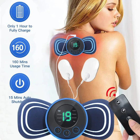 Electric Neck Massage Device with Pads for Relaxation