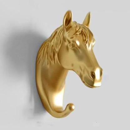 Gold Animal Head Wall Hook – Decorative Luxury Key Holder for Hallway & Home