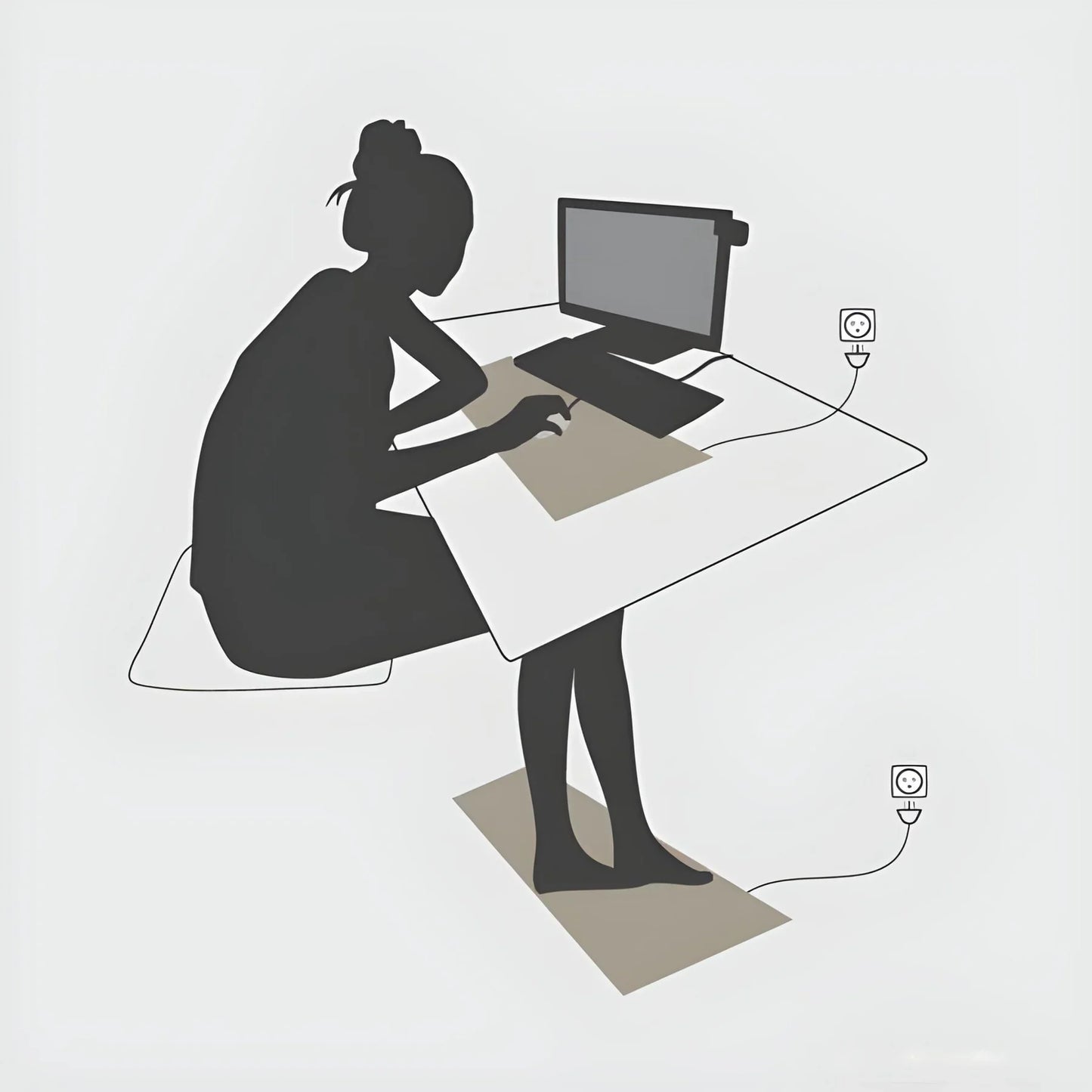 Carbon Leather Grounding Mat for Electronic Devices and Health Support