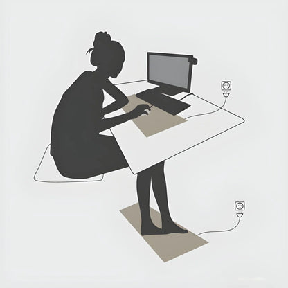Carbon Leather Grounding Mat for Electronic Devices and Health Support