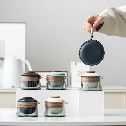 Portable Tea Set with Teapot and Cups – Stylish Tea Set for Travel and On-the-Go Use