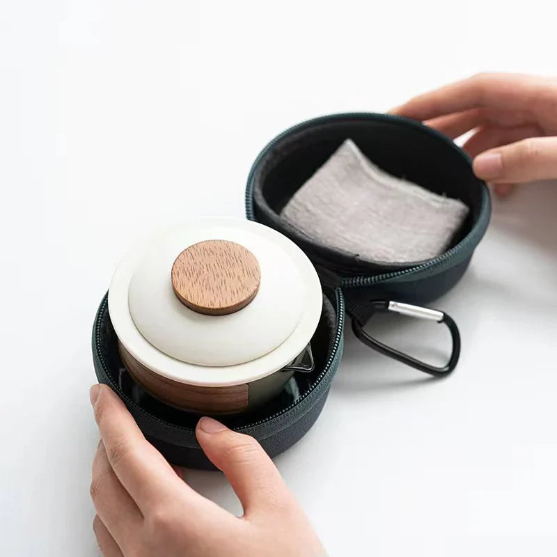 Portable Tea Set with Teapot and Cups – Stylish Tea Set for Travel and On-the-Go Use