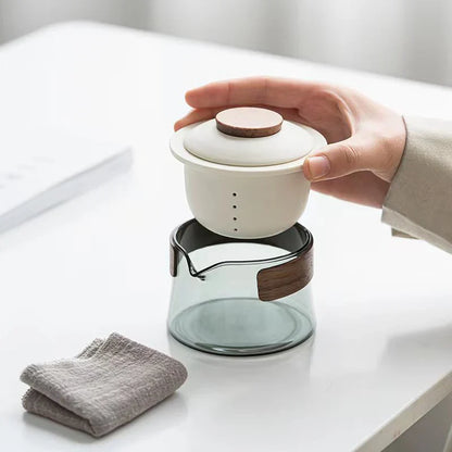 Portable Tea Set with Teapot and Cups – Stylish Tea Set for Travel and On-the-Go Use