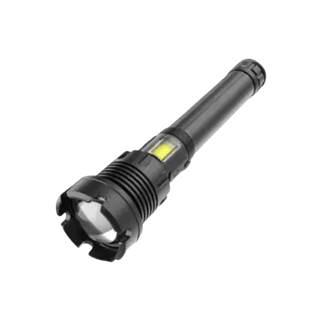 Tactical LED Flashlight with Zoom Function and Power Bank