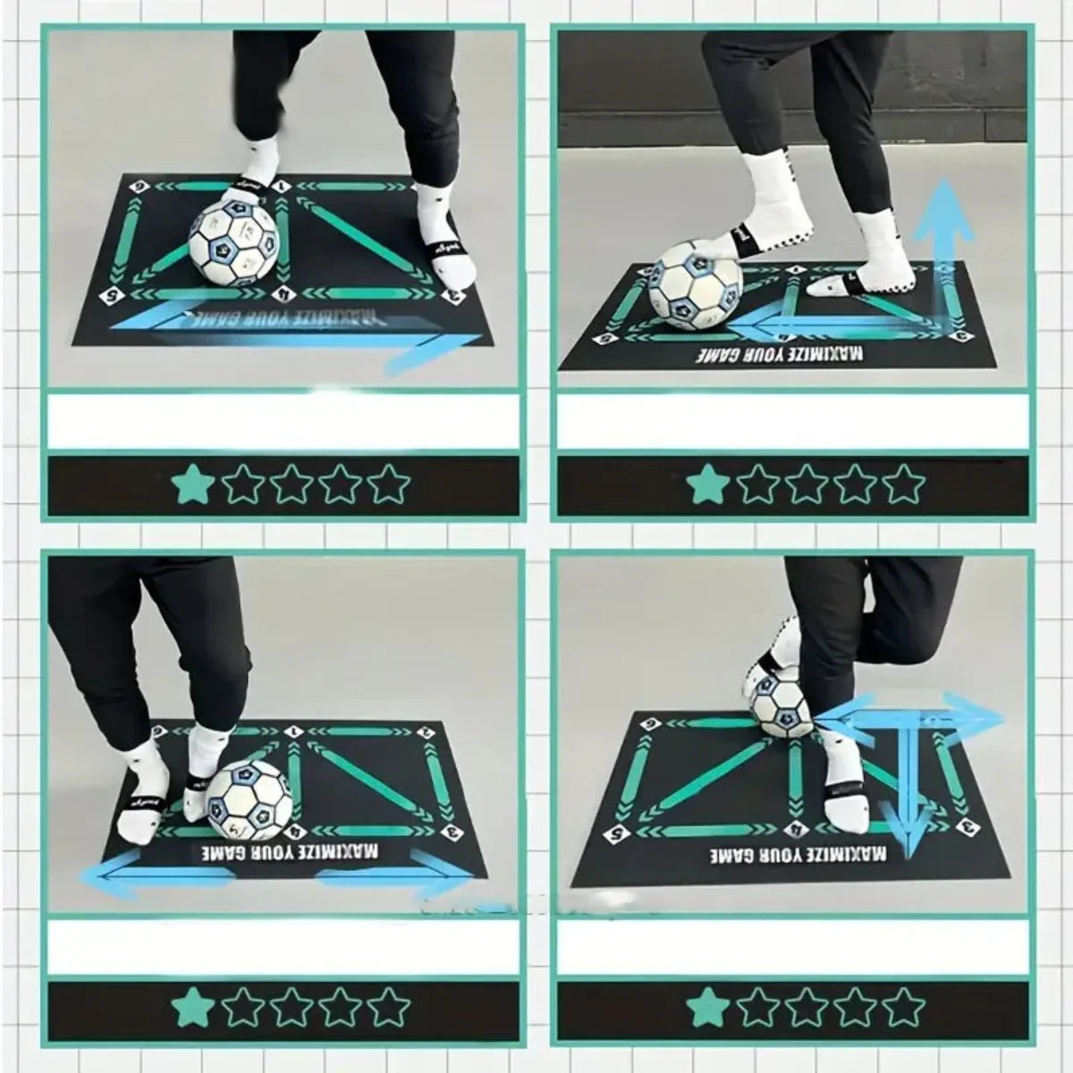 Interactive Football Training Mat – Perfect for Practicing Dribbling, Passing, and Ball Control