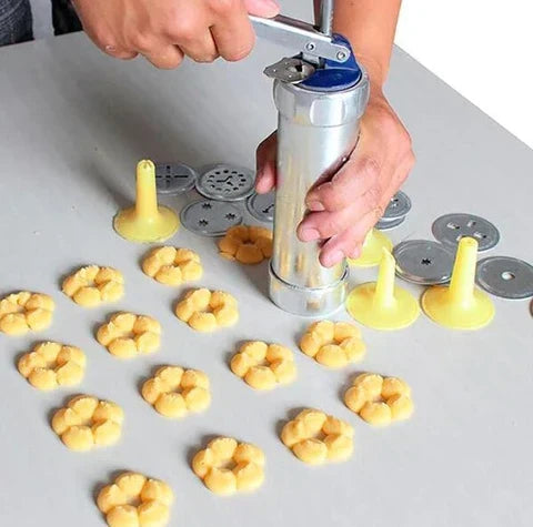 Stainless Steel Cookie Press with Creative Attachments for Cookies and Pastries