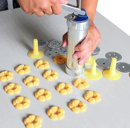 Stainless Steel Cookie Press with Creative Attachments for Cookies and Pastries