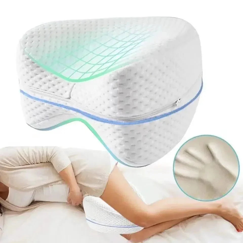 Ergonomic Knee Pillow for Side Sleepers – Orthopedic Leg Pillow with Memory Foam