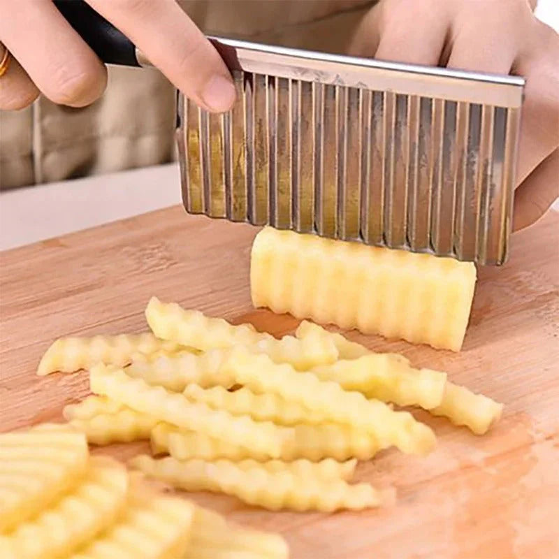 Premium Stainless Steel Vegetable Knife for Perfect Crinkle Cuts