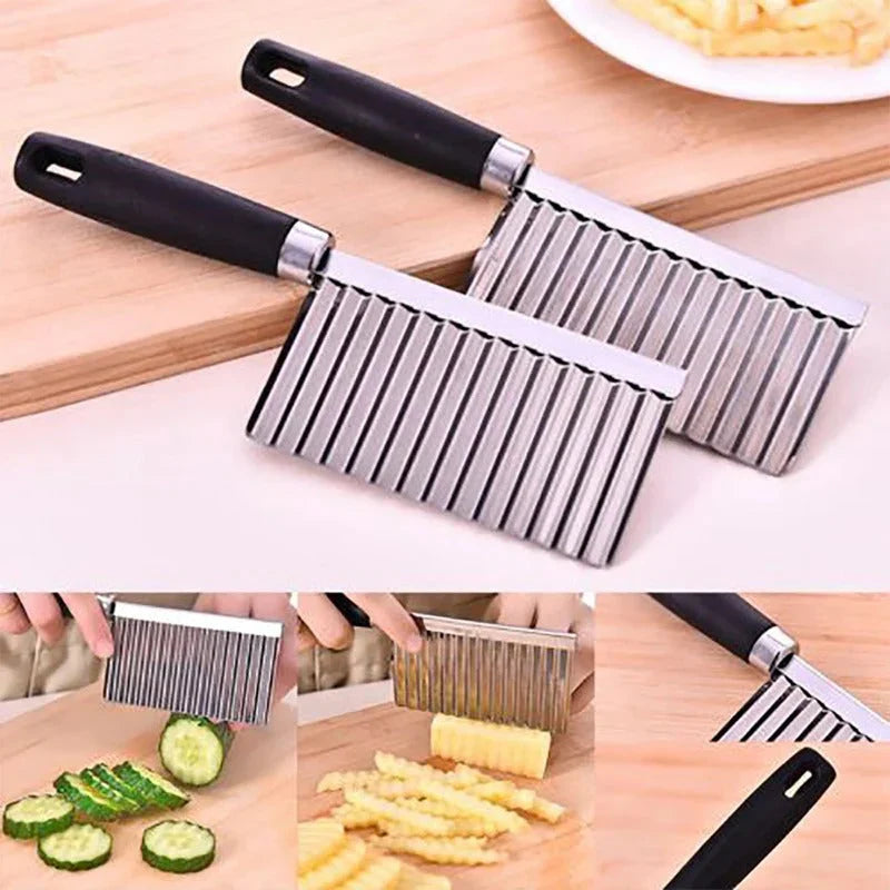 Premium Stainless Steel Vegetable Knife for Perfect Crinkle Cuts